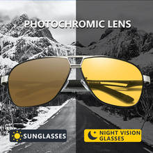 Поляризационные фотохромные солнцезащитные очки для мужчин, легкие алюминиево-магниевые очки для пилота, мужские очки для вождения, очки ночного видения X91 2024 - купить недорого