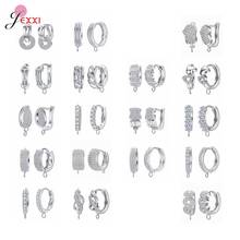 Fashion 925 Sterling Silver Hoop Earrings For Wedding Good Quality Cubic Zirconia Jewelry Accessory For DIY Handmaking 2024 - buy cheap