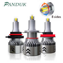 Panduk-lâmpada de led, 8 lados, 9005 lm, h8, h11, h7, h1, h3, 9006, 6000, csp, chip, luzes para carro, farol de neblina, 12v 2024 - compre barato