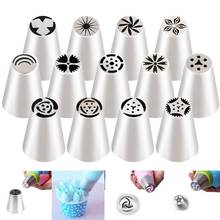 13 Pcs New DIY Russian Tulip Icing Piping Nozzles Pastry Decorating Tips Cake Cupcake Decorator Rose Kitchen Accessories 2024 - buy cheap