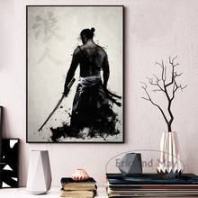 Poster e cópias quente blindado samurai japão anime arte arte arte quadros da parede lona para sala de estar decoração casa 2024 - compre barato