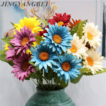 3 Head Silk Sunflower Artificial Flowers Daisy Chrysanthemum Home Decor Wedding Decoration Fake Flower 2024 - buy cheap