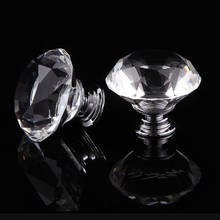 Diamond Design Crystal Glass Knob Cabinet Pull-Out Drawer Knob Kitchen Cabinet Handle Furniture Handle Hardware Home Accessories 2024 - buy cheap