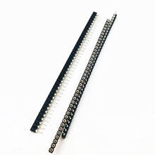 10 unidades de cabezal de Pin hembra de 2,54mm, fila única de 40 Pines de 2,54mm, Conector de Pin redondo de 1x40 2024 - compra barato