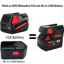 Adaptador convertidor para Milwaukee M18 18V, batería de iones de litio a Milwaukee V18, nuevo adaptador doméstico, herramientas 2024 - compra barato
