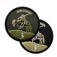 1pc Knight Samurai Embroidery Patch Military Combat Embroidery Patch Tactical Force Paste Clothes Backpack Emblem Armband 2024 - buy cheap