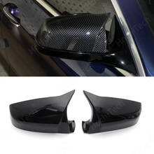 Fibra de carbono olhar substituição chifre do carro espelho retrovisor lateral tampa escudo capa guarnição para bmw f12 f13 f01 f02 f11 f10 f07 2010-2015 2024 - compre barato