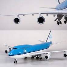 47CM 1/157 Simulation Alloy Boeing 747 B747 Airplane KLM Royal Dutch Airlines Model Toy W Light&Wheel Diecast  Plane Collection 2024 - buy cheap