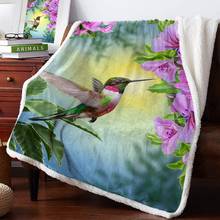 Комфортное Флисовое одеяло, весеннее мягкое фланелевое одеяло с цветочным принтом, роскошное плюшевое покрывало для кровати, дивана 2024 - купить недорого