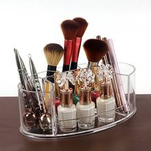Acrylic Cosmetic Storage Box Makeup Brush Organizer Transparent Plastic Box Bathroom Accessories Lipstick Display Pen Holder 2024 - buy cheap