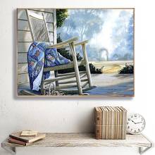 Cadeira de balanço bordada com miçangas, de desenho animado, artesanal, pintura de diamante, mosaico bordado, decoração para casa 2024 - compre barato