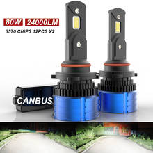 2pcs H4 H7 Led Canbus No Error 12V Mini H1 H8 H9 H11 Headlight Universal 24000LM 9005 9006 HB3 HB4 Fog Lights 80W Headlamp 12v 2024 - buy cheap