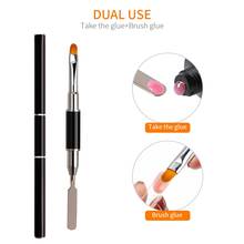 Dual Ended Nail Art Acrylic UV Gel Extension Builder Flower Painting Pen Brush UV Gel Remover Spatula Stick Nail Manicure Tool 2024 - buy cheap