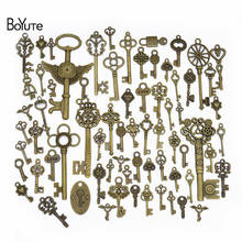 BoYuTe Mix 70 Styles 100 Grams Vintage Diy Jewelry Accessories Metal Alloy Key Charms Pendant Wholesale 2024 - buy cheap