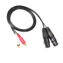 Cable adaptador de Audio estéreo 2RCA a 2XLR, (resistente) hembra de 3 pines macho a 2XLR, 5 pies 2024 - compra barato