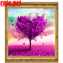 Art puzzle Cross Stitch Love tree embroidery puzzle Diy Diamond Painting 5d all square round Diamond Painting Home Decoration 2024 - buy cheap
