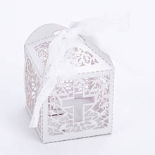 50PCS Cross Candy Boxes Guests Gift Box Packaging Baby Shower Wedding Baptism Birthday Communion Christening Easter Decoration 2024 - buy cheap
