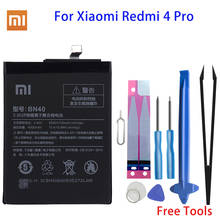Оригинальный аккумулятор Xiao Mi BN40 4100 мАч для Xiaomi Redmi 4 Pro (версия 3G 32G ROM) Snapdragon 625, высокое качество, бесплатный инструмент 2024 - купить недорого