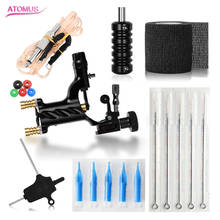 Kit de Tatuaje negro, máquina tatuadora profesional con agarre de Cinta, 3RL, agujas de Tatuaje, cable de Clip 2024 - compra barato