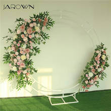 JAROWN-Arreglo de flores personalizado, hilera de flores de boda, seda Artificial rosa de otoño, Fondo de fiesta, arco decorativo 2024 - compra barato