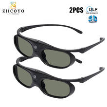 2PCS Universal DLP Active Shutter 3D Glasses 96-144Hz For XGIMI Optoma Acer Viewsonic Home Theater BenQ Dell Projector 3D TV 2024 - buy cheap