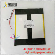 42110110 3.7V 8000mAH 40110110 Polymer lithium ion / Li-ion battery for tablet pc,power bank;MP4 MP5 GPS DVD 2024 - buy cheap