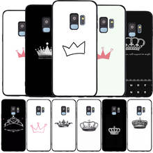 Королевская корона. Чехол с короной из мягкого силикона ТПУ, черный чехол для телефона Samsung Galaxy Note 8 9 S6 S7 EDGE S8 S9 S10 Plus 2024 - купить недорого