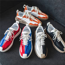 Calçados masculinos originais de grife, tênis masculinos robustos coloridos, tênis esportivo de baixo corte, para hip-hop, calçados de deporte 2024 - compre barato