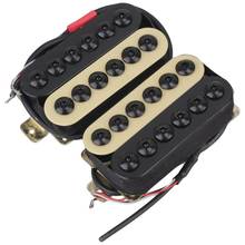 2Pcs Guitar Pickup Humbucker Double Coil Bridge Neck Pickups For Punk And Heavy Metal Rock Black And Yellow 2024 - buy cheap