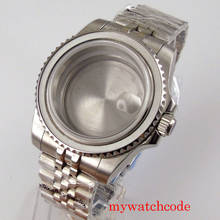 Capa de relógio masculina 40mm, caixa de 21 joias nh35 h36, pulseira para joanete, vidro safira, sem inserção de moldura 2024 - compre barato