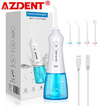 Azdent Oral Irrigator USB Rechargeable Water Flosser Portable Dental Water Jet 300ML Water Tank Waterproof Teeth Cleaner 2024 - buy cheap