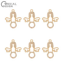 Cordial Design 30Pcs 19*22MM CZ Charms/Jewelry Accessories/Hand Made/Earrings Making/Jewelry Findings & Components/DIY Pendant 2024 - buy cheap