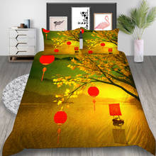 Thumbedding Chinese Bedding Set Lantern Festival Peotic King Duvet Cover Queen Size Retro Twin Full Single Double Bed Set 2024 - buy cheap