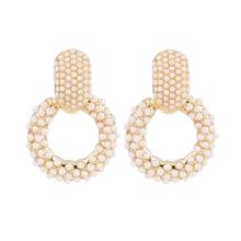 MANILAI Big Round Imitation Pearls Earrings Trend High Quality Fashion Sweet ZA Earrings Women Wedding Jewelry Gift 2020 2024 - buy cheap