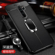 Funda trasera de silicona para Xiaomi Redmi Note 8 Pro, carcasa de cuero de lujo con textura y soporte, para teléfono móvil xiaomi redmi note 8 2024 - compra barato