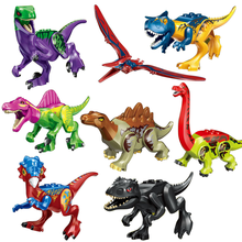 Blocos de construção de dinossauro jurassic world, brinquedo educacional para crianças 2024 - compre barato