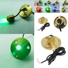 1 Piece Boat Drain Plug Light Plug LED Light Underwater Brass Garboard Stern Powerboat Blue, Green, Red, White 2024 - buy cheap