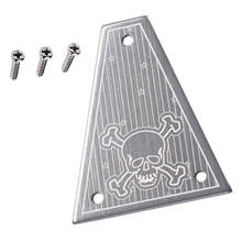 Tooyful  Rod Cover Plate with 3 Pcs Mounting Screws Blank  rod cover for Jackson Aluminum Alloy Electric Guitar 2024 - buy cheap