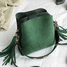 2019 Fashion Bucket Crossbody Bags For Women Vintage Tassel High Quality  Messenger Bag Tote Luxury Female Shoulder Bag Purse 2024 - buy cheap