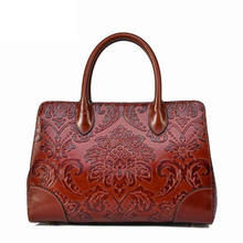 New Luxury Handbags Famous Brand Women's Bgs Quality Genuine Leather Shoulder Embossed Tote Women Purse 2024 - buy cheap