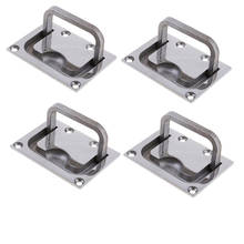 4 Pieces Stainless Steel Flush Mount Pull Ring Hatch Latch Handle Marine - Practical Boat Door Hatch Locker 2024 - buy cheap