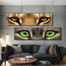 Cuadros de animales de gran tamaño, pintura en lienzo de León y tigres, arte de pared, pintura al óleo, carteles e impresiones en la decoración del hogar de la sala de estar 2024 - compra barato