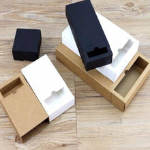 10pcs Black sliding gift box for wedding favor gift packaging cardboard box kraft brown lid box cheap gift box 2024 - buy cheap
