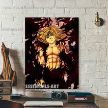 Meliodas Wrath Sin Poster Seven deadly sins Anime Canvas Wall Art Painting Decor Pictures Bedroom Study Home Decoration Prints 2024 - buy cheap