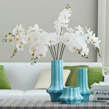 Индиго-5 шт. белые пластиковые орхидеи настоящий сенсорный Моль Орхидея Бабочка цветок водонепроницаемый свадебный цветок вечеринка событие Бесплатная доставка 2024 - купить недорого