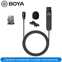 Boya BY-M4C & m4od phantom power clip-on cardióide xlr lavalier mic com plugue de canhão para câmera câmera zoom h4n h5 h6 tascam 2024 - compre barato