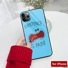 Quotes case Glass Hard Back existence is pain words Cover for iPhone 6 6S 7 8 plus X XR XS MAX 11 12 13 pro max 2024 - buy cheap