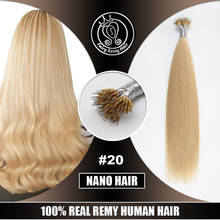 Nano Ring Human Hair Extensions Micro Rings Real Remy Hair 0.8g/s 16"-22" Medium Blonde Color Straight European Fusion Hair 40g 2024 - buy cheap
