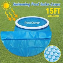 Novidade cobertura para piscina, cobertor redondo solar de bolhas de 12/15 cm para banheira externa, acessórios para piscina 4/5/6/8/10/450 pés 2024 - compre barato