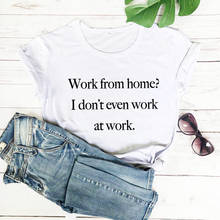 Camiseta divertida de "trabajo desde casa", camisa de separación Social, camiseta introvertida, ropa de estar en casa, novedad de 2020 2024 - compra barato